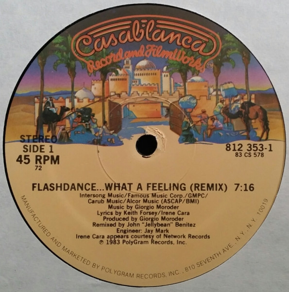 Irene Cara - Flashdance...What A Feeling (Remix) - Casablanca - 812 353-1 - 12", 72 2363521975