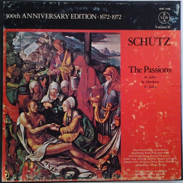 Heinrich Sch√ºtz - The Passions: A 300th Anniversary Edition, Volume II - VOX (6) - SVBX 5102 - 3xLP, S/Edition 2374727554