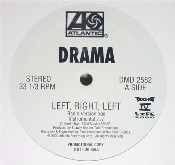 Drama (3) - Left, Right, Left - Atlantic - DMD 2552 - 12", Promo 2316531130