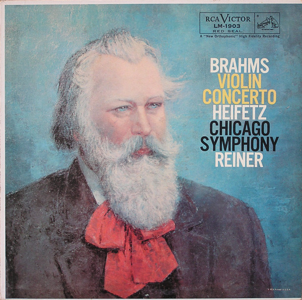 Johannes Brahms, Jascha Heifetz, Fritz Reiner, The Chicago Symphony Orchestra - Violin Concerto In D, Op. 77 - RCA Victor Red Seal, RCA Victor Red Seal - LM-1903, LM 1903 - LP, Album, RE 2272730596