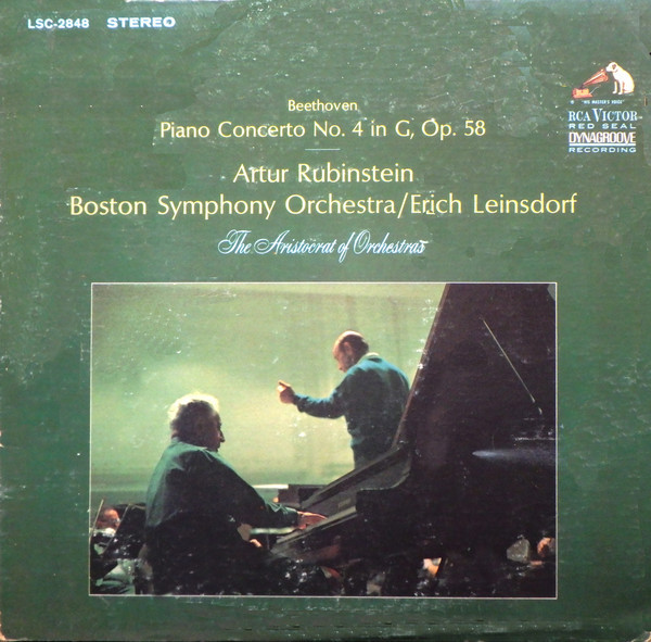 Ludwig Van Beethoven - Arthur Rubinstein, Boston Symphony Orchestra / Erich Leinsdorf - Piano Concerto No. 4 In G, Op. 58 - RCA Victor Red Seal, RCA Red Seal - LSC-2848 - LP, RE 2358780766