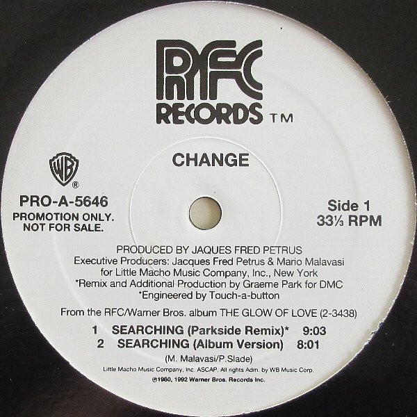 Change - Searching - RFC Records, Warner Bros. Records - PRO-A-5646 - 12", Promo 2459322323