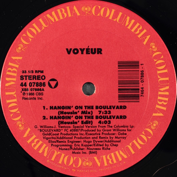 Voy√©ur - Hangin' On The Boulevard - Columbia - 44 07886 - 12" 2491676651