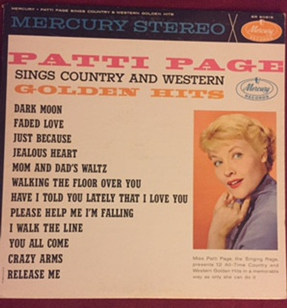 Patti Page - Patti Page Sings Country And Western Golden Hits - Mercury - SR 60615 - LP, Album 2419269398