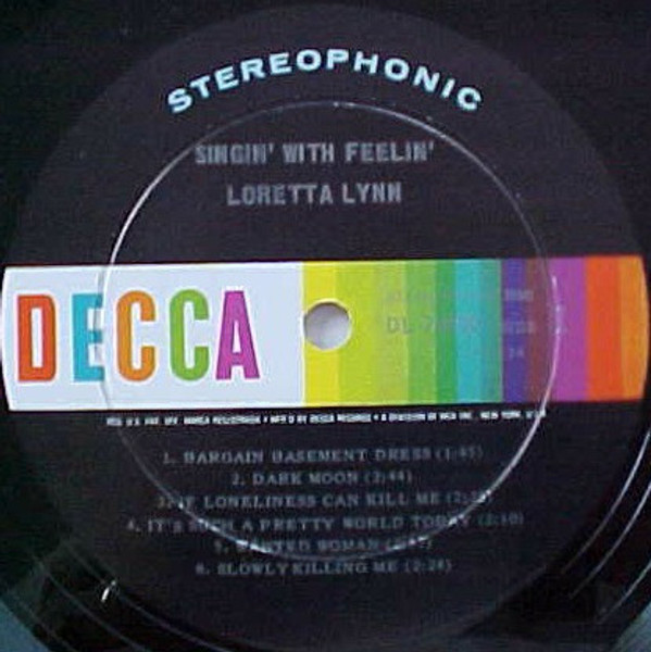 Loretta Lynn - Singin' With Feelin' - Decca - DL 74930 - LP, Album, Ind 2477734754