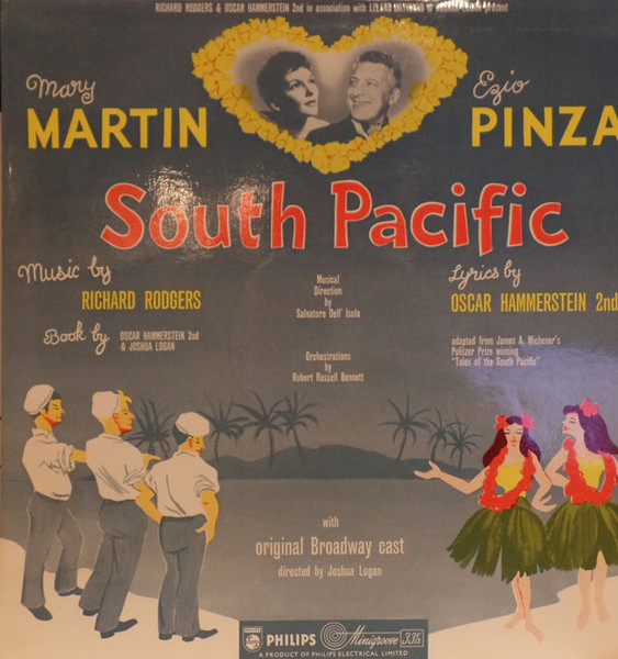 Mary Martin, Ezio Pinza, Rodgers & Hammerstein With "South Pacific" Original Broadway Cast - South Pacific - Philips - BBL 7157 - LP, Album 2489516738