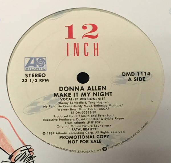 Donna Allen - Make It My Night - Atlantic - DMD 1114 - 12", Promo 2448413609