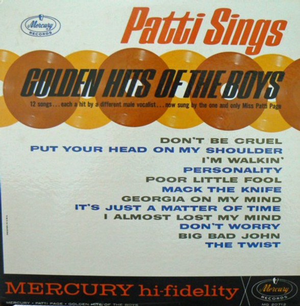 Patti Page - Patti Sings Golden Hits Of The Boys - Mercury - MG 20712 - LP, Album, Mono 2419266308