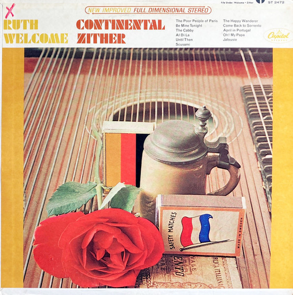 Ruth Welcome - Continental Zither - Capitol Records, Capitol Records - ST 2472, ST-2472 - LP, Album 2412324317