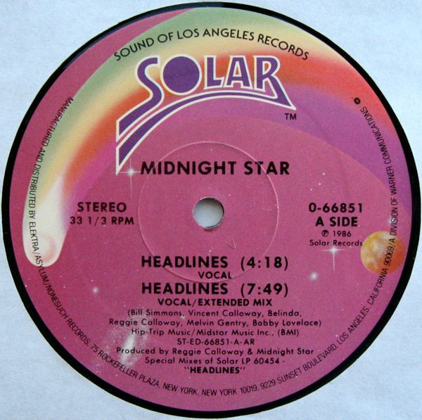 Midnight Star - Headlines - Solar - 0-66851 - 12" 2427659348