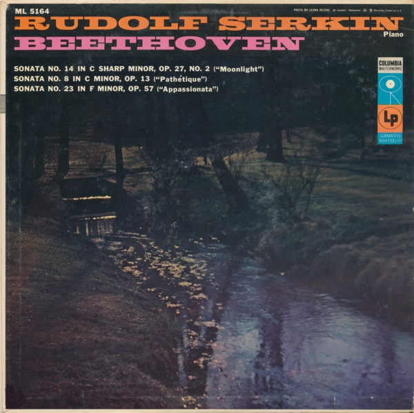 Ludwig van Beethoven / Rudolf Serkin - Sonata No. 14 ("Moonlight") / Sonata No. 8 ("Path√©tique") / Sonata No. 23 ("Appassionata") - Columbia Masterworks - ML 5164 - LP, Album, Mono 2469180230