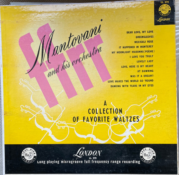 Mantovani And His Orchestra - A Collection Of Favorite Waltzes - London Records - LL.570, LL 570 - LP, Album 2479065602