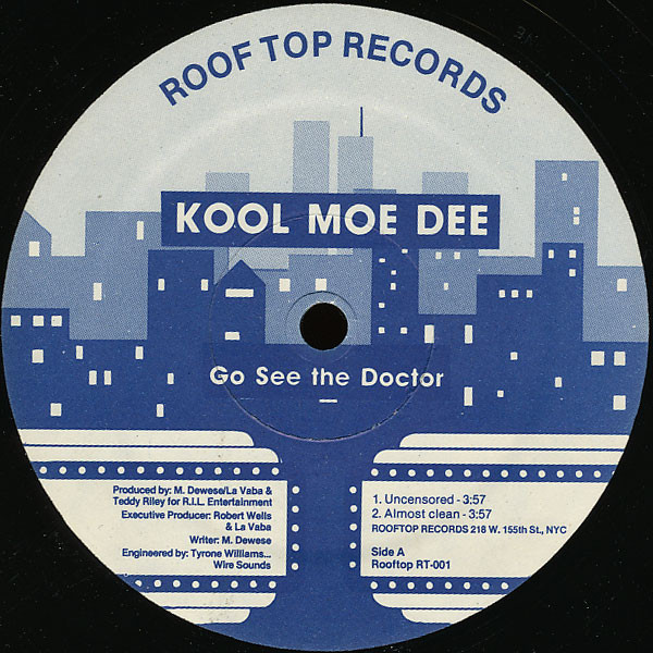 Kool Moe Dee - Go See The Doctor / Monster Crack - Rooftop Records - RT-001 - 12" 2427763289