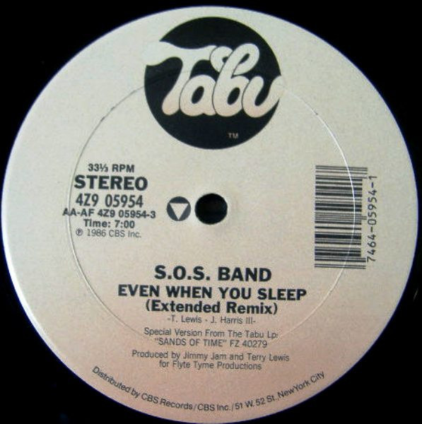 The S.O.S. Band - Even When You Sleep - Tabu Records - 4Z9 05954 - 12" 2491674533