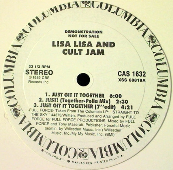 Lisa Lisa & Cult Jam - Just Git It Together - Columbia - CAS 1632 - 12", Promo 2492838347