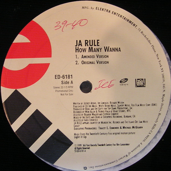 Ja Rule - How Many Wanna - Elektra - ED-6181 - 12", Promo 2471650763