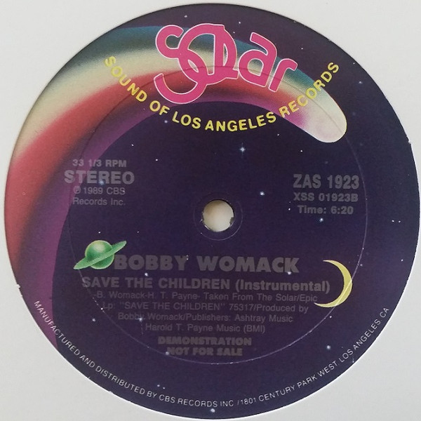 Bobby Womack - Save The Children - Solar - ZAS 1923 - 12", Single, Promo 2492780225