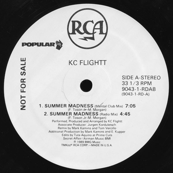 KC Flightt - Summer Madness - RCA - 9043-1-RDAB - 12", Promo 2426256722