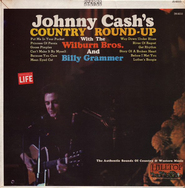 Johnny Cash With The Wilburn Bros.* And Billy Grammer - Johnny Cash's-Country Round-up (The Authentic Sounds Of Country & Western Music) (LP, Comp)