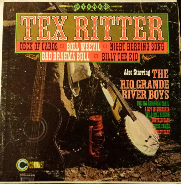 Tex Ritter Featuring The Rio Grande River Boys - Tex Ritter Sings (LP, Album)