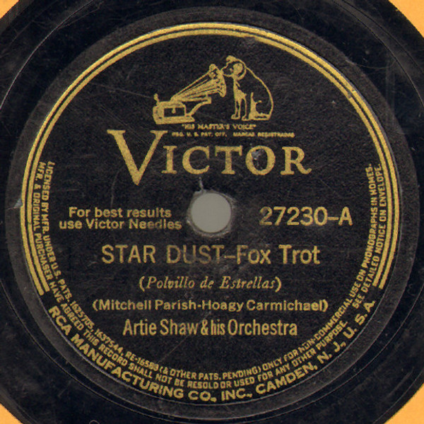 Artie Shaw & His Orchestra* - Star Dust / Temptation (Shellac, 10", Cam)
