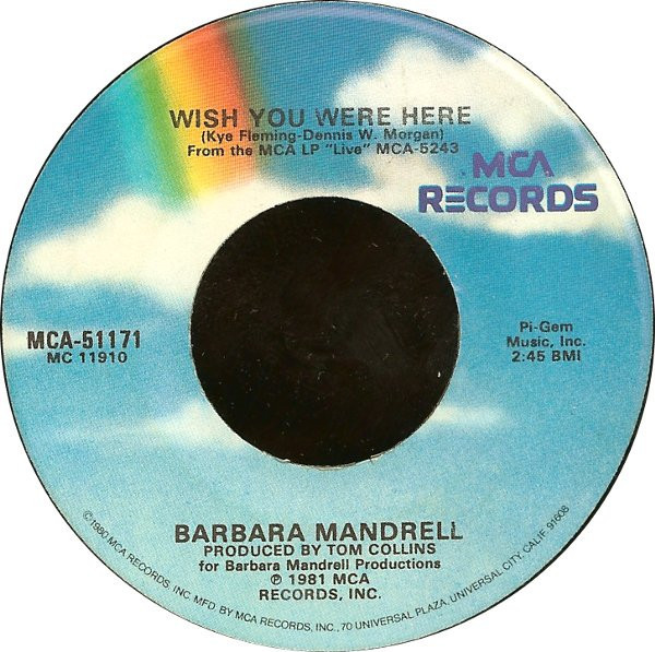 Barbara Mandrell - Wish You Were Here (7")