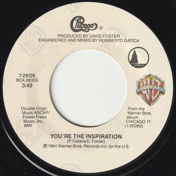 Chicago (2) - You're The Inspiration (7", Single, Spe)