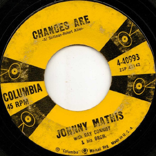 Johnny Mathis - Chances Are / The Twelfth Of Never (7", Single)