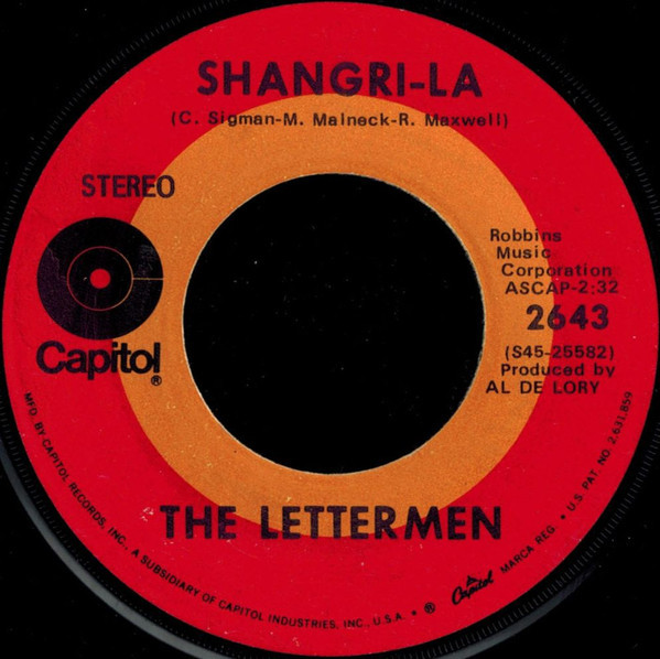 The Lettermen - Shangri-La (7", Single, Scr)
