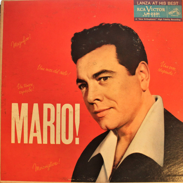 Mario Lanza - Mario! (LP, Album, Mono)
