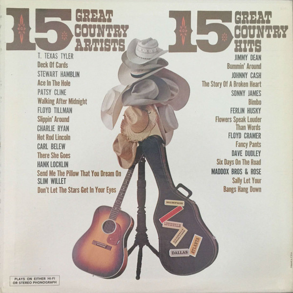 Various - 15 Country Artists 15 Country Hits (LP, Comp)