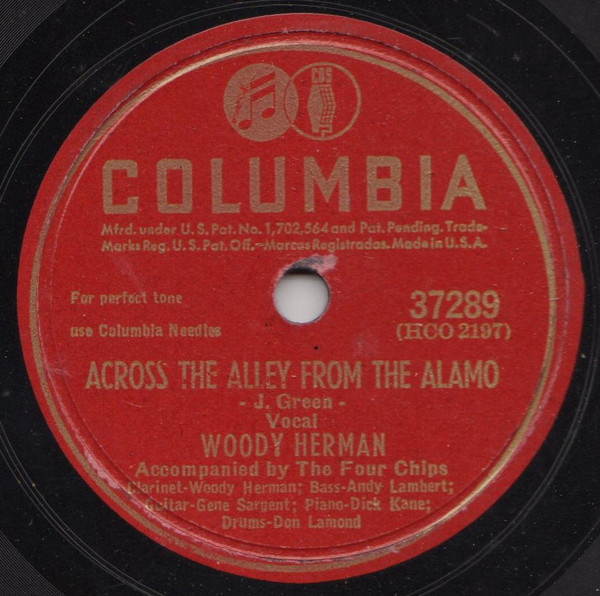 Woody Herman - Across The Alley From The Alamo / (There Is) No Greater Love (Shellac, 10")