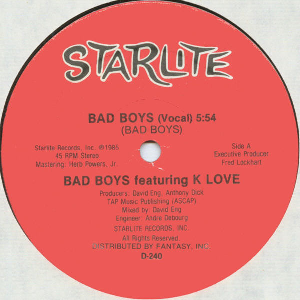 Bad Boys Featuring K Love - Bad Boys (12")