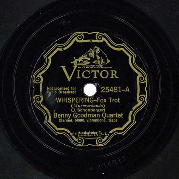 Benny Goodman Quartet* / Benny Goodman Quartet* - Whispering / Tiger Rag (Shellac, 10", Hol)