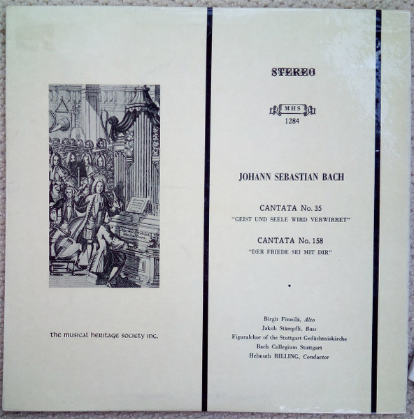 Birgit Finnilä, Prof. Jakob Stämpfli, Johann Sebastian Bach, Bachcollegium Stuttgart, Figuralchor Der Gedächtniskirche Stuttgart - Cantata No. 35 "Geist Und Seele Wird Verwirret" Cantata No. 158 "Der Friede Seu Mit Dir" (12")