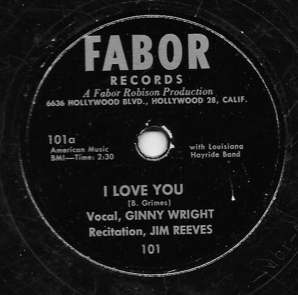 Ginny Wright - I Love You / I Want You Yes  (You Want Me No) (Shellac, 10")