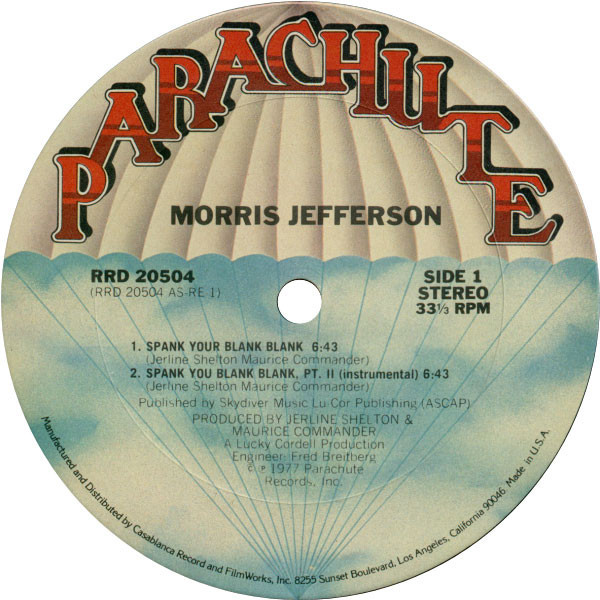 Morris Jefferson - Spank Your Blank Blank (12", S/Sided)