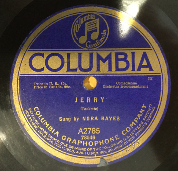Nora Bayes - Jerry / In Miami (Shellac, 10")