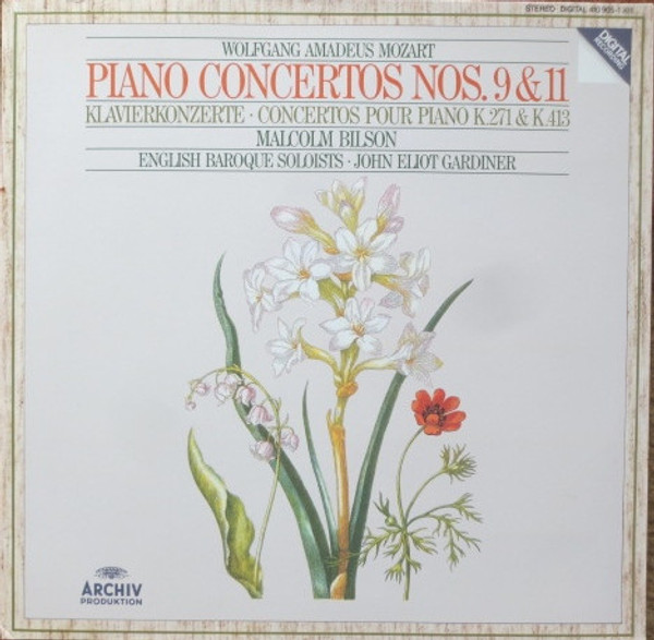 Wolfgang Amadeus Mozart - Malcolm Bilson • English Baroque Soloists* • John Eliot Gardiner - Piano Concertos Nos. 9 & 11 • Klavierkonzerte • Concertos Pour Piano K.271 & K.413 (LP, Album, Gat)