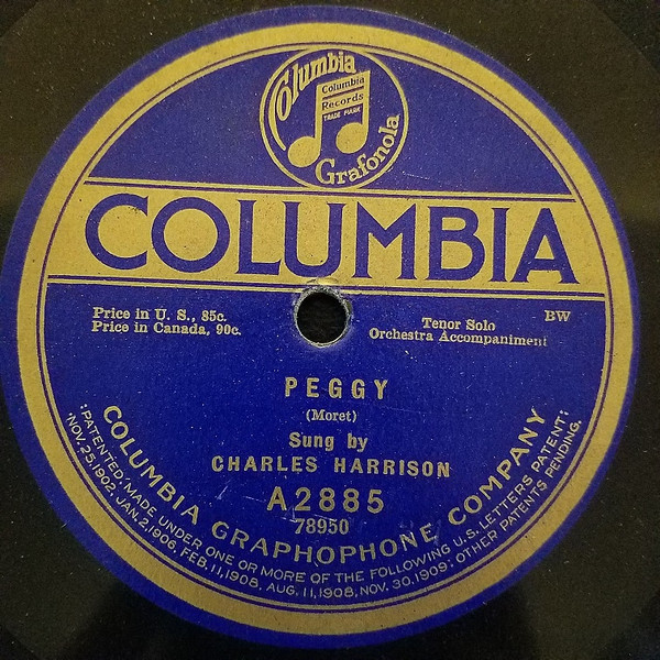 Charles Harrison (3) - Peggy / Say It With Flowers (Shellac, 10")