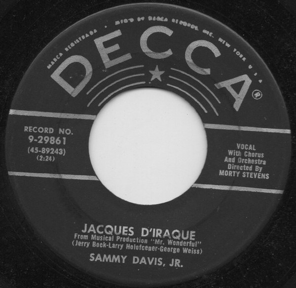 Sammy Davis Jr. - Jacques D'Iraque (7", Single, Ric)