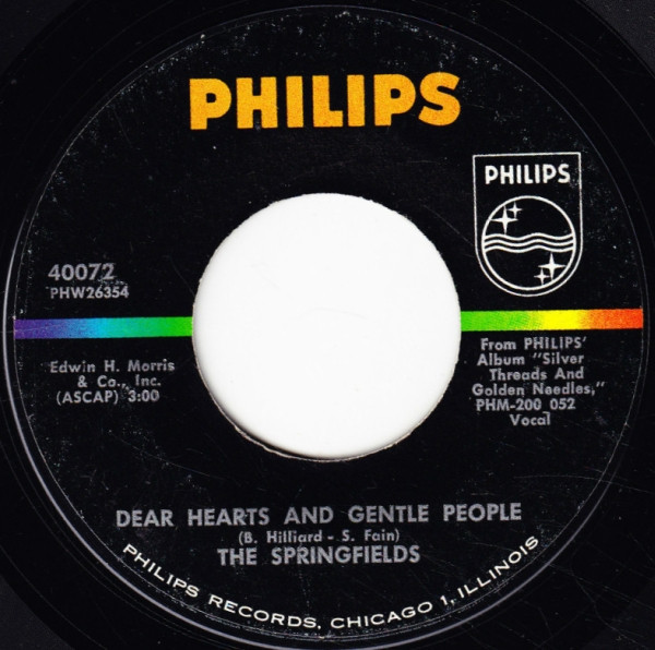 The Springfields - Dear Hearts And Gentle People (7", Single)