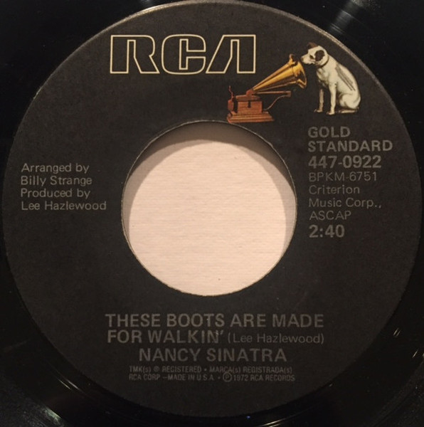 Nancy Sinatra - These Boots Are Made For Walkin' (7", Single, RE)