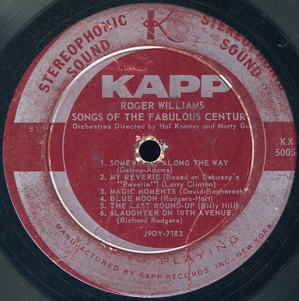 Roger Williams (2) - Songs of the Fabulous Century (LP, 2XL)