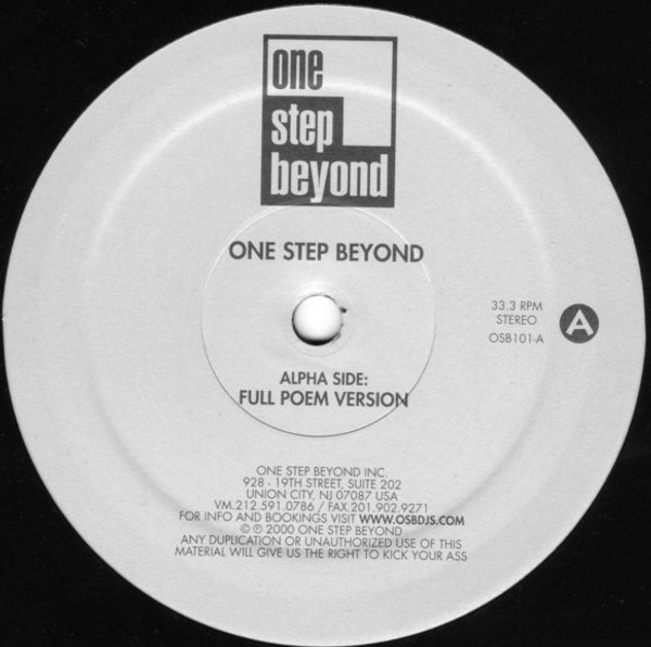 Wilson Santos & Lunic - One Step Beyond (12")