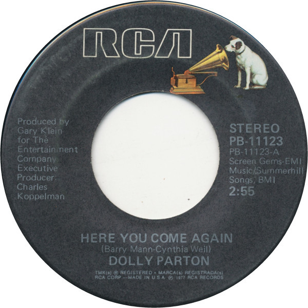 Dolly Parton - Here You Come Again (7", Single, Ind)