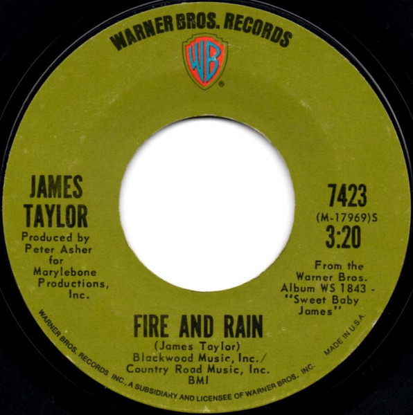 James Taylor (2) - Fire And Rain (7", Single, Styrene, Ter)