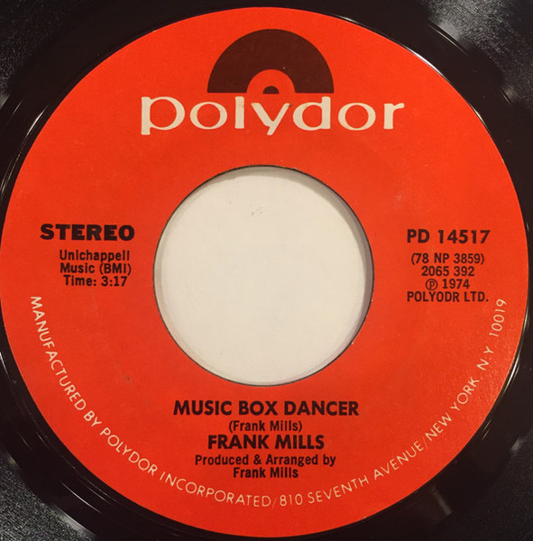 Frank Mills - Music Box Dancer (7", Single, Styrene, Mon)