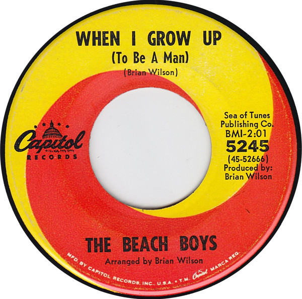 The Beach Boys - When I Grow Up (To Be A Man) (7", Single, Mono, Scr)