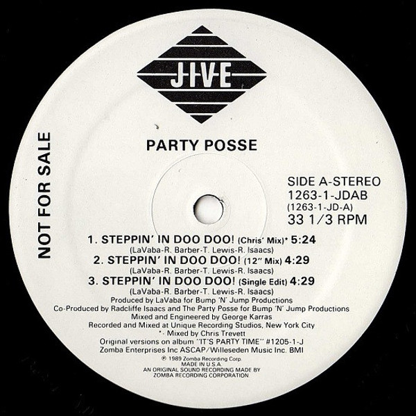 Party Posse - Steppin' In Doo Doo! (12", Promo)